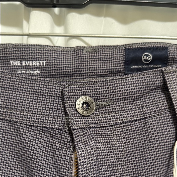 AG ADRIANO GOLDSCHMIED HOUNDSTOOTH PANTS 33X32 SLIM STRAIGHT - Picture 4 of 12